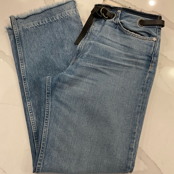 RAG & BONE WOMENS SUPER HIGH RUTH STRAIGHT LEG JEANS-RARE - Picture 6 of 16